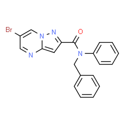ChemSpider 2D Image | N-Benzyl-6-bromo-N-phenylpyrazolo[1,5-a]pyrimidine-2-carboxamide | C20H15BrN4O