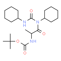 ChemSpider 2D Image | 2-Methyl-2-propanyl {1-[cyclohexyl(cyclohexylcarbamoyl)amino]-1-oxo-2-propanyl}carbamate | C21H37N3O4