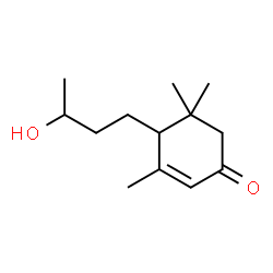 ChemSpider 2D Image | 4-(3-Hydroxybutyl)-3,5,5-trimethyl-2-cyclohexen-1-one | C13H22O2