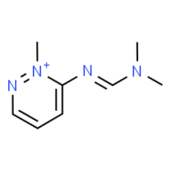 ChemSpider 2D Image | 6-{(E)-[(Dimethylamino)methylene]amino}-1-methylpyridazin-1-ium | C8H13N4