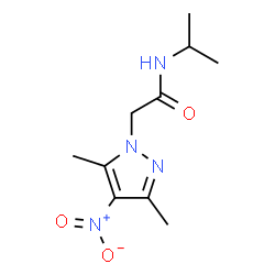 ChemSpider 2D Image | 2-(3,5-Dimethyl-4-nitro-1H-pyrazol-1-yl)-N-isopropylacetamide | C10H16N4O3