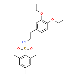 ChemSpider 2D Image | N-[2-(3,4-Diethoxyphenyl)ethyl]-2,4,6-trimethylbenzenesulfonamide | C21H29NO4S