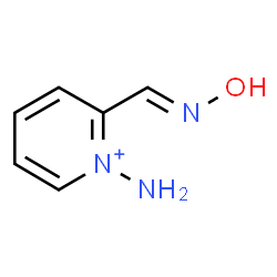 ChemSpider 2D Image | 1-Amino-2-[(E)-(hydroxyimino)methyl]pyridinium | C6H8N3O