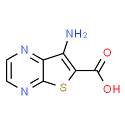 ChemSpider 2D Image | 7-Aminothieno[2,3-b]pyrazine-6-carboxylic acid | C7H5N3O2S
