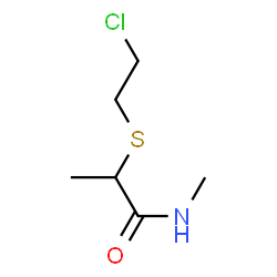 ChemSpider 2D Image | 2-[(2-chloroethyl)thio]-n-methylpropanamide | C6H12ClNOS