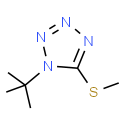 ChemSpider 2D Image | 1-(2-Methyl-2-propanyl)-5-(methylsulfanyl)-1H-tetrazole | C6H12N4S