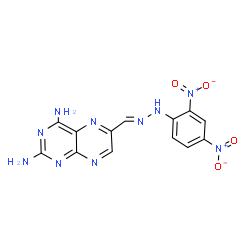 ChemSpider 2D Image | 6-{(E)-[(2,4-Dinitrophenyl)hydrazono]methyl}-2,4-pteridinediamine | C13H10N10O4
