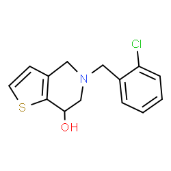 ChemSpider 2D Image | 5-(2-Chlorobenzyl)-4,5,6,7-tetrahydrothieno[3,2-c]pyridin-7-ol | C14H14ClNOS