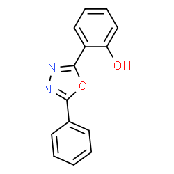 ChemSpider 2D Image | 2-(5-Phenyl-1,3,4-oxadiazol-2-yl)phenol | C14H10N2O2