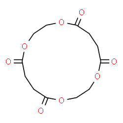ChemSpider 2D Image | 1,4,9,12-Tetraoxacyclohexadecane-5,8,13,16-tetrone | C12H16O8