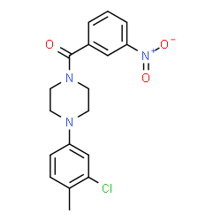 ChemSpider 2D Image | [4-(3-Chloro-4-methylphenyl)-1-piperazinyl](3-nitrophenyl)methanone | C18H18ClN3O3