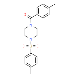 ChemSpider 2D Image | [4-(Toluene-4-sulfonyl)piperazin-1-yl](p-tolyl)methanone | C19H22N2O3S