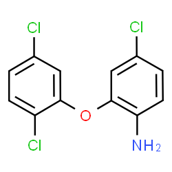 ChemSpider 2D Image | 4-Chloro-2-(2,5-dichlorophenoxy)aniline | C12H8Cl3NO