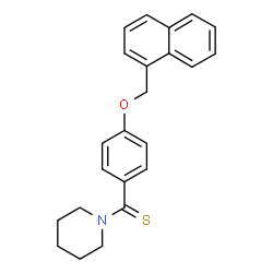 ChemSpider 2D Image | [4-(1-Naphthylmethoxy)phenyl](1-piperidinyl)methanethione | C23H23NOS