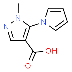 ChemSpider 2D Image | 1-Methyl-5-(1H-pyrrol-1-yl)-1H-pyrazole-4-carboxylic acid | C9H9N3O2