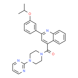 ChemSpider 2D Image | [2-(3-Isopropoxyphenyl)-4-quinolinyl][4-(2-pyrimidinyl)-1-piperazinyl]methanone | C27H27N5O2