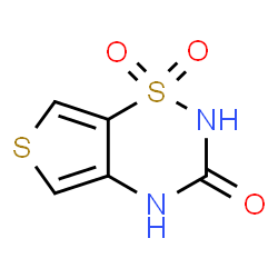 ChemSpider 2D Image | 2H-Thieno[3,4-e][1,2,4]thiadiazin-3(4H)-one 1,1-dioxide | C5H4N2O3S2