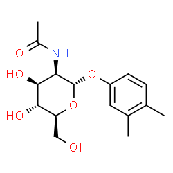 ChemSpider 2D Image | 3,4-Dimethylphenyl 2-acetamido-2-deoxy-alpha-L-mannopyranoside | C16H23NO6