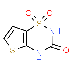 ChemSpider 2D Image | 2H-Thieno[2,3-e][1,2,4]thiadiazin-3(4H)-one 1,1-dioxide | C5H4N2O3S2