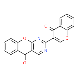 ChemSpider 2D Image | 2-(4-Oxo-4H-chromen-3-yl)-5H-chromeno[2,3-d]pyrimidin-5-one | C20H10N2O4