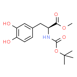 ChemSpider 2D Image | Methyl 3-hydroxy-N-{[(2-methyl-2-propanyl)oxy]carbonyl}-L-tyrosinate | C15H21NO6