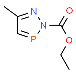 ChemSpider 2D Image | Ethyl 5-methyl-2H-1,2,3-diazaphosphole-2-carboxylate | C6H9N2O2P