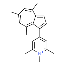 ChemSpider 2D Image | 1,2,6-Trimethyl-4-(4,6,8-trimethyl-1-azulenyl)pyridinium | C21H24N