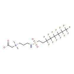 ChemSpider 2D Image | [Dimethyl(3-{[(3,3,4,4,5,5,6,6,7,7,8,8,8-tridecafluorooctyl)sulfonyl]amino}propyl)ammonio]acetate | C15H19F13N2O4S