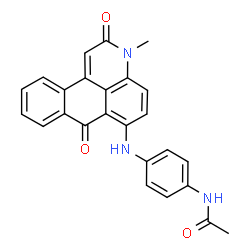ChemSpider 2D Image | N-{4-[(3-Methyl-2,7-dioxo-2,7-dihydro-3H-naphtho[1,2,3-de]quinolin-6-yl)amino]phenyl}acetamide | C25H19N3O3