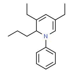 ChemSpider 2D Image | 1-Phenyl-3,5-diethyl-2-propyl-1,2-dihydropyridine | C18H25N