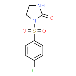 ChemSpider 2D Image | 1-[(4-Chlorophenyl)sulfonyl]-2-imidazolidinone | C9H9ClN2O3S