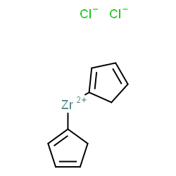 ChemSpider 2D Image | DICHLORODICYCLOPENTADIENYLZIRCONIUM | C10H10Cl2Zr