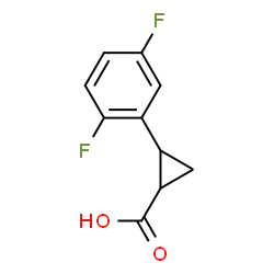ChemSpider 2D Image | 2-(2,5-Difluorophenyl)cyclopropanecarboxylic acid | C10H8F2O2