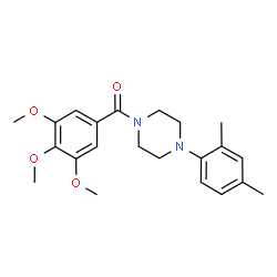 ChemSpider 2D Image | [4-(2,4-Dimethylphenyl)-1-piperazinyl](3,4,5-trimethoxyphenyl)methanone | C22H28N2O4