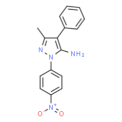 ChemSpider 2D Image | 3-Methyl-1-(4-nitrophenyl)-4-phenyl-1H-pyrazol-5-amine | C16H14N4O2