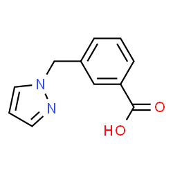 ChemSpider 2D Image | 3-(PYRAZOL-1-YLMETHYL)BENZOIC ACID | C11H10N2O2