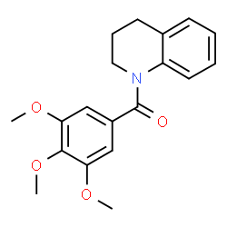 ChemSpider 2D Image | 3,4-Dihydro-1(2H)-quinolinyl(3,4,5-trimethoxyphenyl)methanone | C19H21NO4