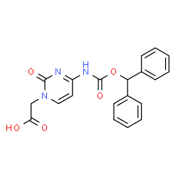 ChemSpider 2D Image | (4-N-(Benzhydryloxycarbonyl)cytosine)-1-aceticacid | C20H17N3O5