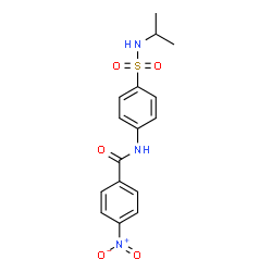 ChemSpider 2D Image | N-[4-(Isopropylsulfamoyl)phenyl]-4-nitrobenzamide | C16H17N3O5S