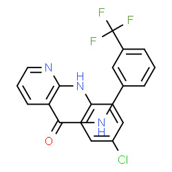 ChemSpider 2D Image | 2-[(4-Chlorophenyl)amino]-N-[3-(trifluoromethyl)phenyl]nicotinamide | C19H13ClF3N3O