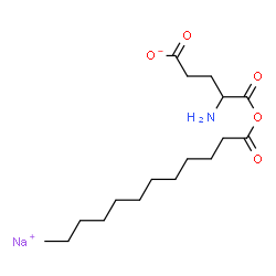 ChemSpider 2D Image | Sodium 1-[(5-oxidanidyl-5-oxidanylidenenorvalyl)oxy]-1-oxododecane | C17H30NNaO5