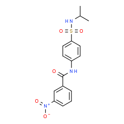 ChemSpider 2D Image | N-[4-(Isopropylsulfamoyl)phenyl]-3-nitrobenzamide | C16H17N3O5S