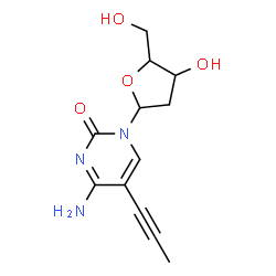 ChemSpider 2D Image | 4-Amino-1-(2-deoxypentofuranosyl)-5-(1-propyn-1-yl)-2(1H)-pyrimidinone | C12H15N3O4