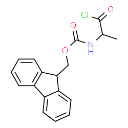 ChemSpider 2D Image | 9H-Fluoren-9-ylmethyl (1-chloro-1-oxo-2-propanyl)carbamate | C18H16ClNO3