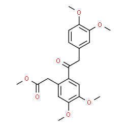 ChemSpider 2D Image | Methyl {2-[(3,4-dimethoxyphenyl)acetyl]-4,5-dimethoxyphenyl}acetate | C21H24O7