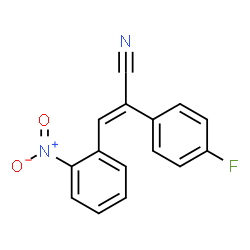 ChemSpider 2D Image | (2E)-2-(4-Fluorophenyl)-3-(2-nitrophenyl)acrylonitrile | C15H9FN2O2