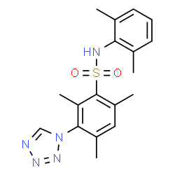 ChemSpider 2D Image | N-(2,6-Dimethylphenyl)-2,4,6-trimethyl-3-(1H-tetrazol-1-yl)benzenesulfonamide | C18H21N5O2S