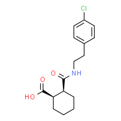 ChemSpider 2D Image | (1R,2S)-2-{[2-(4-Chlorophenyl)ethyl]carbamoyl}cyclohexanecarboxylic acid | C16H20ClNO3