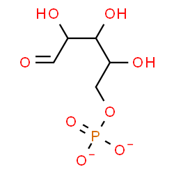 ChemSpider 2D Image | 5-O-Phosphonatopentose | C5H9O8P