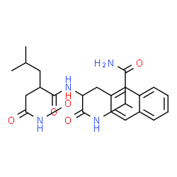 ChemSpider 2D Image | N-{2-[2-(Hydroxyamino)-2-oxoethyl]-4-methylpentanoyl}-3-(2-naphthyl)alanylalaninamide | C24H32N4O5